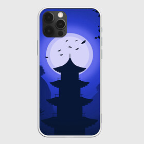Чехол для iPhone 12 Pro Max с принтом Восток , Силикон |  | tegunvteg | арт | для друга | закат | луна | мультфильм | полнолуние | природа | рисунок