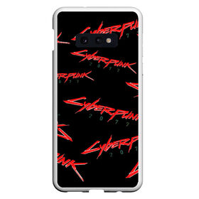 Чехол для Samsung S10E с принтом Cyberpunk 2077 red , Силикон | Область печати: задняя сторона чехла, без боковых панелей | 2077 | cyber punk 2077 | cyberpunk | cyberpunk2077art | red | samurai | киберпанк | красный 2077