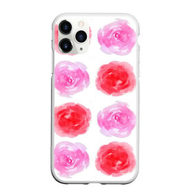 Чехол для iPhone 11 Pro Max матовый с принтом Розы , Силикон |  | весна | красный | паттерн | розовый | розы | цветы