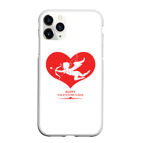 Чехол для iPhone 11 Pro матовый с принтом Happy Valentines Day , Силикон |  | 14 февраля | love | valentines day | амур | валентинка | вторая половинка | день всех влюбленных | купидон | любовь | отношения | подарок любви | поцелуй | праздник любви | романтика | свидание | сердечки