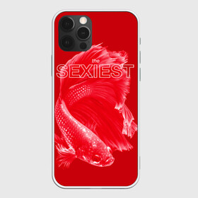 Чехол для iPhone 12 Pro с принтом Самый сексуальный , силикон | область печати: задняя сторона чехла, без боковых панелей | Тематика изображения на принте: red | альфа | альфа самец | красный | рыба | рыбка