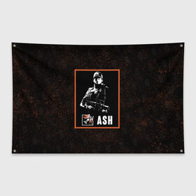 Флаг-баннер с принтом Ash , 100% полиэстер | размер 67 х 109 см, плотность ткани — 95 г/м2; по краям флага есть четыре люверса для крепления | ash | r6s | rainbow six siege | оперативник | персонаж | эш
