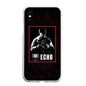 Чехол для iPhone XS Max матовый с принтом Echo , Силикон | Область печати: задняя сторона чехла, без боковых панелей | echo | r6s | rainbow six siege | оперативник | персонаж | эхо