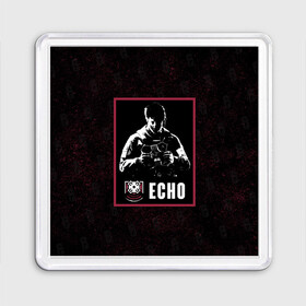 Магнит 55*55 с принтом Echo , Пластик | Размер: 65*65 мм; Размер печати: 55*55 мм | echo | r6s | rainbow six siege | оперативник | персонаж | эхо