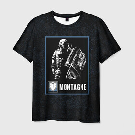 Мужская футболка 3D с принтом Montagne , 100% полиэфир | прямой крой, круглый вырез горловины, длина до линии бедер | montagne | r6s | rainbow six siege | монтажник | монтанье | оперативник | персонаж