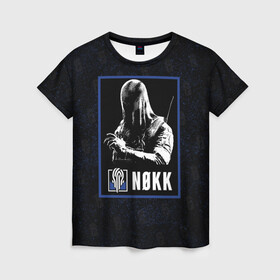 Женская футболка 3D с принтом Nokk , 100% полиэфир ( синтетическое хлопкоподобное полотно) | прямой крой, круглый вырез горловины, длина до линии бедер | nokk | r6s | rainbow six siege | нокк | оперативник | персонаж
