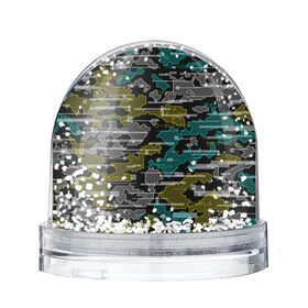 Снежный шар с принтом Futuristic Camo , Пластик | Изображение внутри шара печатается на глянцевой фотобумаге с двух сторон | cyberpunk | glitch | глитч | камуфляж | киберпанк | футуристичный