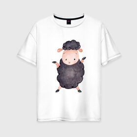 Женская футболка хлопок Oversize с принтом Бараш , 100% хлопок | свободный крой, круглый ворот, спущенный рукав, длина до линии бедер
 | бараш | любовь | парные | розовый