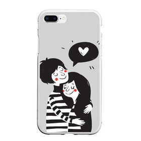 Чехол для iPhone 7Plus/8 Plus матовый с принтом Любовь , Силикон | Область печати: задняя сторона чехла, без боковых панелей | 14 февряля | amor | kiss | love | love you | my love | valentine | валентин | люблю | любовь | отношения | пара | поцелуй | я люблю