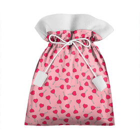 Подарочный 3D мешок с принтом Сердечки на палочках , 100% полиэстер | Размер: 29*39 см | 8 марта | love | девочки | женская | леденцы | любовь | подружке | сердечки | сосачки | чупа чупс