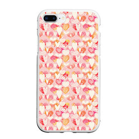 Чехол для iPhone 7Plus/8 Plus матовый с принтом Сердечки , Силикон | Область печати: задняя сторона чехла, без боковых панелей | 8 марта | love | девочки | женская | любовь | подружке | сердечки