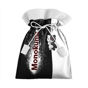 Подарочный 3D мешок с принтом Monokuma , 100% полиэстер | Размер: 29*39 см | Тематика изображения на принте: monokuma | игра | медведь | монокума | плюшевый | робот