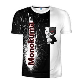 Мужская футболка 3D спортивная с принтом Monokuma , 100% полиэстер с улучшенными характеристиками | приталенный силуэт, круглая горловина, широкие плечи, сужается к линии бедра | monokuma | игра | медведь | монокума | плюшевый | робот