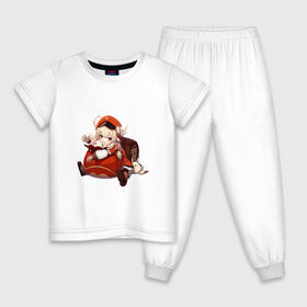 Детская пижама хлопок с принтом Привет от Кли , 100% хлопок |  брюки и футболка прямого кроя, без карманов, на брюках мягкая резинка на поясе и по низу штанин
 | арт | кли | красный | милая кли | милая малышка | перо | рисунок | рюкзак