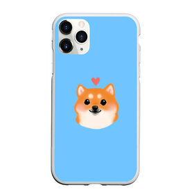 Чехол для iPhone 11 Pro матовый с принтом Сиба ину , Силикон |  | Тематика изображения на принте: милый щенок | пес с сердчечком | песик | сиба ину | собака