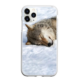 Чехол для iPhone 11 Pro матовый с принтом Спящий Волк , Силикон |  | animals | wolf | волк | волки | животные | звери | зверь | одиночество | одиночка | пёс | собака | спящий волк