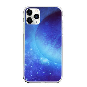 Чехол для iPhone 11 Pro Max матовый с принтом Планета , Силикон |  | cosmos | galaxy | stars | вселенная | звезды | космос | планета | синий