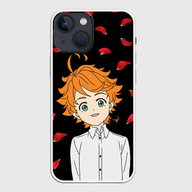 Чехол для iPhone 13 mini с принтом Обещанный Неверленд Эмма ,  |  | anime heroes | anime logo | emma | norman | promised neverland | ray | the promised neverland | аниме сериал | лепестки роз | логотипы аниме | мультик | мультфильм | неверленд | норман | обещанный неверленд | парни | персонажи аниме | рей