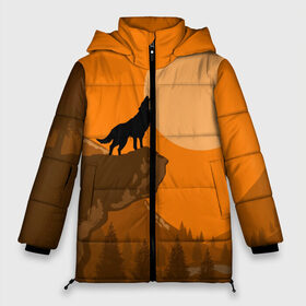 Женская зимняя куртка 3D с принтом Оранжевый закат , верх — 100% полиэстер; подкладка — 100% полиэстер; утеплитель — 100% полиэстер | длина ниже бедра, силуэт Оверсайз. Есть воротник-стойка, отстегивающийся капюшон и ветрозащитная планка. 

Боковые карманы с листочкой на кнопках и внутренний карман на молнии | animals | wolf | волк | волки | животные | звери | зверь | луна | одиночество | одиночка | пёс | собака
