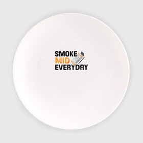 Тарелка с принтом Smoke Mid Everyday , фарфор | диаметр - 210 мм
диаметр для нанесения принта - 120 мм | Тематика изображения на принте: asiimov | asimov | beast | counter | counter strike | cs | easy | ez | gg | ggwp | global | go | gradient | howl | hyper | mem | meme | memes | offensive | smoke | strike | азимов | вой | градиент | зверь | контра | лого | логотип