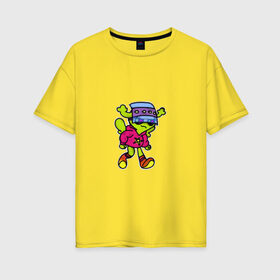 Женская футболка хлопок Oversize с принтом Инопланетяне рулят! , 100% хлопок | свободный крой, круглый ворот, спущенный рукав, длина до линии бедер
 | tgcarpg | игра | инопланетянин | космос | мультяшки
