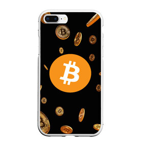 Чехол для iPhone 7Plus/8 Plus матовый с принтом BITCOIN , Силикон | Область печати: задняя сторона чехла, без боковых панелей | bitcoin | btc | биткоин | валюта | деньги | криптовалюта