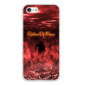 Чехол для iPhone 5/5S матовый с принтом Children of Bodom , Силикон | Область печати: задняя сторона чехла, без боковых панелей | cobhc | death | metal | дым | концерт | метал | рок | толпа