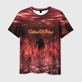Мужская футболка 3D с принтом Children of Bodom , 100% полиэфир | прямой крой, круглый вырез горловины, длина до линии бедер | cobhc | death | metal | дым | концерт | метал | рок | толпа