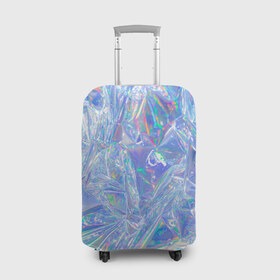 Чехол для чемодана 3D с принтом 3d ice glitch , 86% полиэфир, 14% спандекс | двустороннее нанесение принта, прорези для ручек и колес | 3d | 3д | glitch | ice | блеск | блестки | глитч | глич | лед | мятая | пакет | свечение