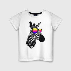 Детская футболка хлопок с принтом Зебра , 100% хлопок | круглый вырез горловины, полуприлегающий силуэт, длина до линии бедер | zebra | абстракция | беременна | вселенная | галактика | девочка | дочка | единорог | единорожка | животное | зверек | зверь | зебра | космос | кот | котик | лето | лиса | лисенок | милый единорог