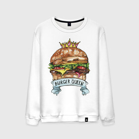 Мужской свитшот хлопок с принтом Burger queen , 100% хлопок |  | Тематика изображения на принте: burger | burger queen | бургер | бургер с короной | еда