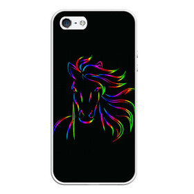 Чехол для iPhone 5/5S матовый с принтом Лошадка , Силикон | Область печати: задняя сторона чехла, без боковых панелей | animal | horse | unicorn | абстракция | голова | градиент | единорог | жеребец | животное | животные | зверь | конь | лошадь | пони | скакун