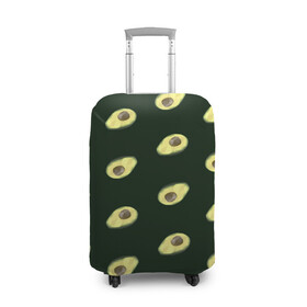Чехол для чемодана 3D с принтом Авокадо , 86% полиэфир, 14% спандекс | двустороннее нанесение принта, прорези для ручек и колес | low poly avocado | авокадо | авокадо с косточкой | растение | фрукт