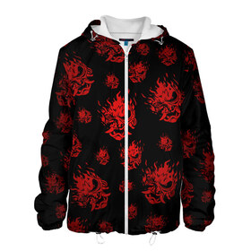 Мужская куртка 3D с принтом RED SAMURAI PATTERN , ткань верха — 100% полиэстер, подклад — флис | прямой крой, подол и капюшон оформлены резинкой с фиксаторами, два кармана без застежек по бокам, один большой потайной карман на груди. Карман на груди застегивается на липучку | 2019 | cd project red | cyberpunk 2077 | cyberpunk fashion | hacker | keanu reeves | maelstrom | militech | night city | quadra | samurai | samurai cyberpunk 2077 | sci fi | trauma team | v | ви | киану ривз | киберпанк 2077 | логотип | роботы | 