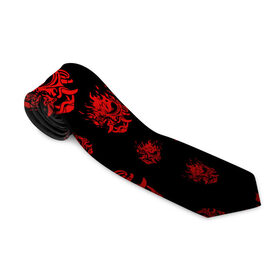 Галстук 3D с принтом RED SAMURAI PATTERN , 100% полиэстер | Длина 148 см; Плотность 150-180 г/м2 | 2019 | cd project red | cyberpunk 2077 | cyberpunk fashion | hacker | keanu reeves | maelstrom | militech | night city | quadra | samurai | samurai cyberpunk 2077 | sci fi | trauma team | v | ви | киану ривз | киберпанк 2077 | логотип | роботы | 