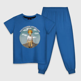 Детская пижама хлопок с принтом Эмма , 100% хлопок |  брюки и футболка прямого кроя, без карманов, на брюках мягкая резинка на поясе и по низу штанин
 | the promised neverland | аниме | обещанныйневерневерленд | эмма