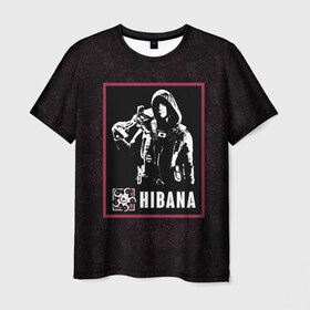 Мужская футболка 3D с принтом Hibana , 100% полиэфир | прямой крой, круглый вырез горловины, длина до линии бедер | Тематика изображения на принте: hibana | r6s | rainbow six siege | оперативник | персонаж | хибана
