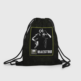 Рюкзак-мешок 3D с принтом Maestro , 100% полиэстер | плотность ткани — 200 г/м2, размер — 35 х 45 см; лямки — толстые шнурки, застежка на шнуровке, без карманов и подкладки | maestro | r6s | rainbow six siege | маэстро | оперативник | персонаж