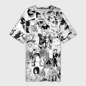 Платье-футболка 3D с принтом Семь смертных грехов ,  |  | Тематика изображения на принте: nanatsu no taizai | аниме | бан | гаутер | грехи | диана | кинг | манга | мелиодас | мерлин | эсканор