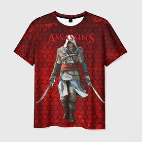 Мужская футболка 3D с принтом Assassin’s Creed , 100% полиэфир | прямой крой, круглый вырез горловины, длина до линии бедер | Тематика изображения на принте: action adventure | action rpg | creed | игра | мультиплатформенная | паркур | стелс