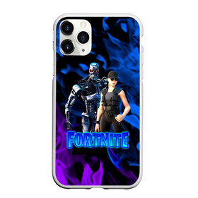 Чехол для iPhone 11 Pro матовый с принтом Fortnite T-800 Sarah , Силикон |  | fortnite | heroes | logo game | marshmallow | marshmello | sarah | sarah connor | t 800 | terminator | битва | бойцы | игра | карась | логотипы игр | маршмеллоу | персонажи игр | робот | сара коннор | терминатор | фортнайт