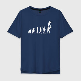 Мужская футболка хлопок Oversize с принтом EVOLUTION , 100% хлопок | свободный крой, круглый ворот, “спинка” длиннее передней части | Тематика изображения на принте: 16 | counterstrike | csgo | evolution | global offensive | memes | source | ксго | подсадка | прогресс | развитие | эволюция