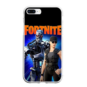 Чехол для iPhone 7Plus/8 Plus матовый с принтом Fortnite терминатор , Силикон | Область печати: задняя сторона чехла, без боковых панелей | fortnite | t 800 | terminator | терминатор