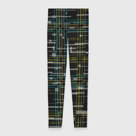 Леггинсы 3D с принтом Cyberpunk Tartan , 80% полиэстер, 20% эластан | Эластичный пояс, зауженные к низу, низкая посадка | cyberpunk | glitch | глитч | киберпанк | клетка | матрица | узор | футуристичный | шотландка