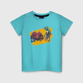 Детская футболка хлопок с принтом Toadman , 100% хлопок | круглый вырез горловины, полуприлегающий силуэт, длина до линии бедер | Тематика изображения на принте: fantasy | frog | жаба | лягушка | фэнтези