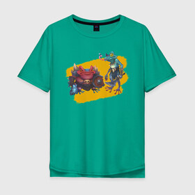 Мужская футболка хлопок Oversize с принтом Toadman , 100% хлопок | свободный крой, круглый ворот, “спинка” длиннее передней части | Тематика изображения на принте: fantasy | frog | жаба | лягушка | фэнтези