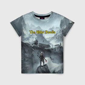 Детская футболка 3D с принтом The Elder Scrolls , 100% гипоаллергенный полиэфир | прямой крой, круглый вырез горловины, длина до линии бедер, чуть спущенное плечо, ткань немного тянется | skirim | tegunvteg | the elder scrolls | драконы | скайрим
