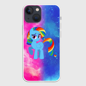 Чехол для iPhone 13 mini с принтом Радуга Дэш ,  |  | baby | girl | horse | kawaii | luna | my little pony | princess | rainbow | rainbow dash | девочкам | девочки | детям | единорог | животные | кавайный | конь | лошадь | луна | малыш | облака | пегас | пинки пай | пони | радуга дэш