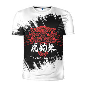 Мужская футболка 3D спортивная с принтом Cyberpunk 2077 Tyger Claw , 100% полиэстер с улучшенными характеристиками | приталенный силуэт, круглая горловина, широкие плечи, сужается к линии бедра | Тематика изображения на принте: cosplay | cyberpunk 2077 | gang | hieroglyphs | japan | japanese | logo | rdcbp | tyger claw | yakuza