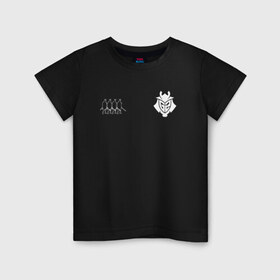 Детская футболка хлопок с принтом G2 Samurai collection (2021 22) , 100% хлопок | круглый вырез горловины, полуприлегающий силуэт, длина до линии бедер | 0x000000123 | g2 | gamers2 | kennys | niko